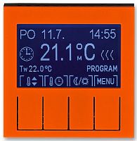 Терморегулятор электронный с датчиком без рамки ABB EPJ Levit 0С +45С оранжевый/дымчатый черный картинка